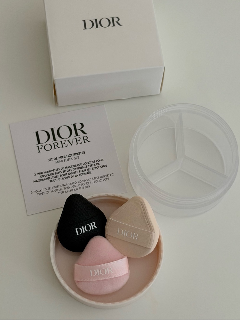 NEW Dior Beauty Forever Mini Puffs Set